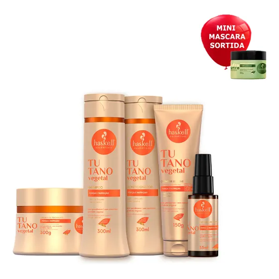 Haskell Tutano Kit Completo 300ml Nutrição E Hidratação 