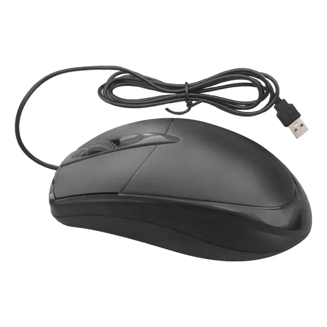 Mouse Usb Empresarial Cable 1.1mts Negro Optico Laser