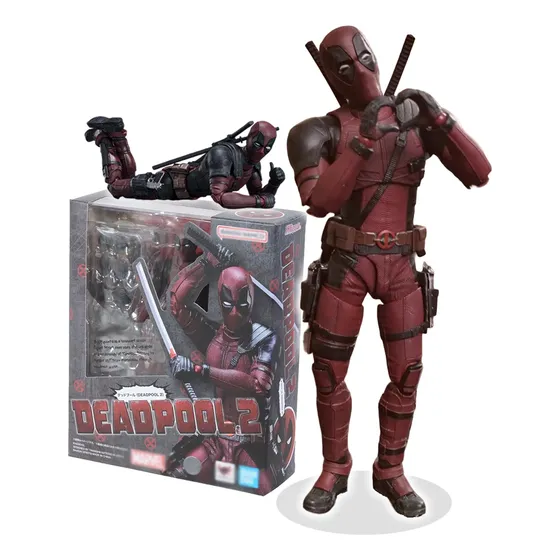 Boneco Deadpool 2 Wolverine Marvel 16cm + Brinde - Promoção