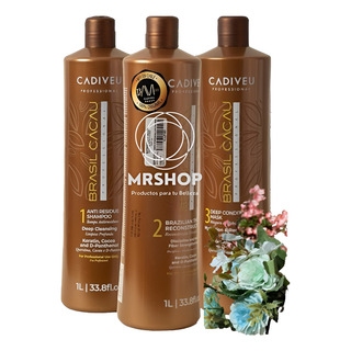 Kit Brasil Cacau Alisado 1 Litro Original - 25 Aplicaciones Kit Brasil Cacau Alisado 1 Litro Original - 25 Aplicaciones