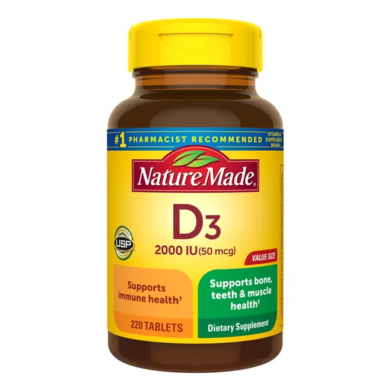 Nature Made Vitamina D3 2000 Ui (50 Mcg), Suplemento Dietéti