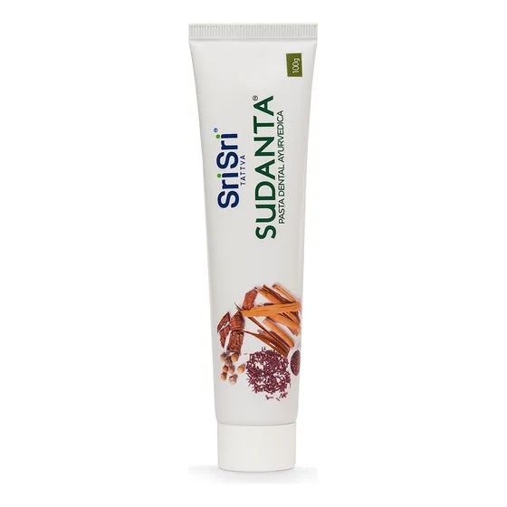 Pasta dental Sri Sri sudanta natural vegan libre de fluor 100g