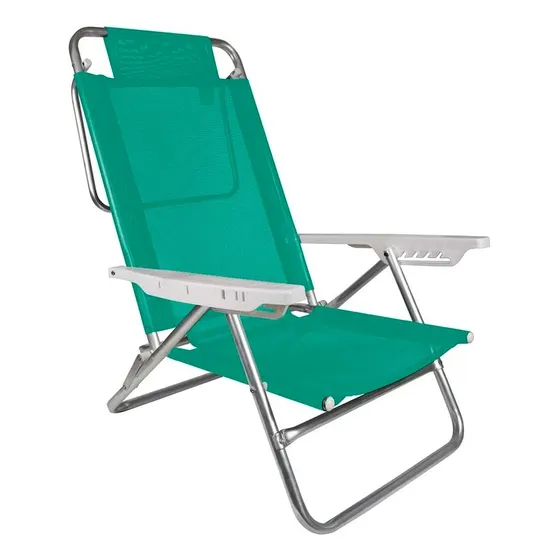 Reposera Sillón Mor Playa Camping Aluminio Verde