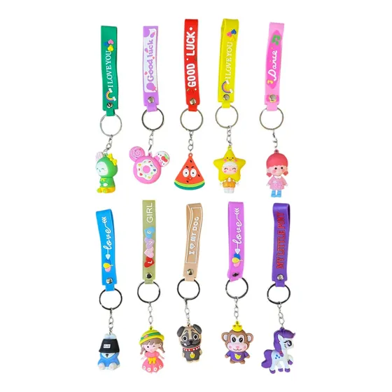 Llaveros Pack 10 Sorpresa Cumpleaños Surtidos Regalo Piñata