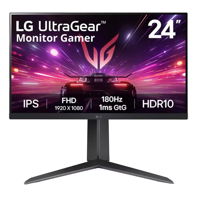 Monitor Gamer LG Ultragear 24 Fhd Ips 180hz 1ms Gtg G-sync Color Negro 110V