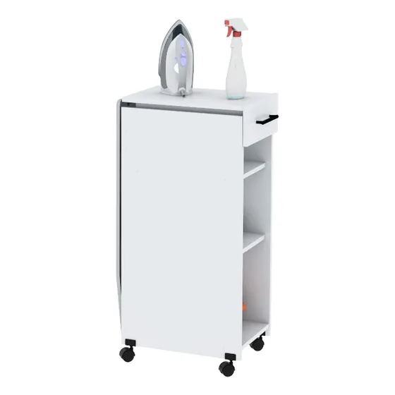 Mueble Centro Planchado Plegable Plancha Centro Estant CP104BL Blanco