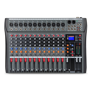Mesa De Som Profissional 12 Canais Com Efeitos Usb 110-220v Mesa De Som Profissional 12 Canais Com Efeitos Usb 110-220v