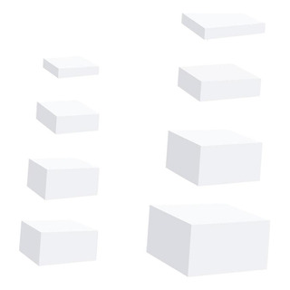 S 8 Pçs Caixa De Exibição De Cubo Acrílico Riser, Branco S 8 Pçs Caixa De Exibição De Cubo Acrílico Riser, Branco