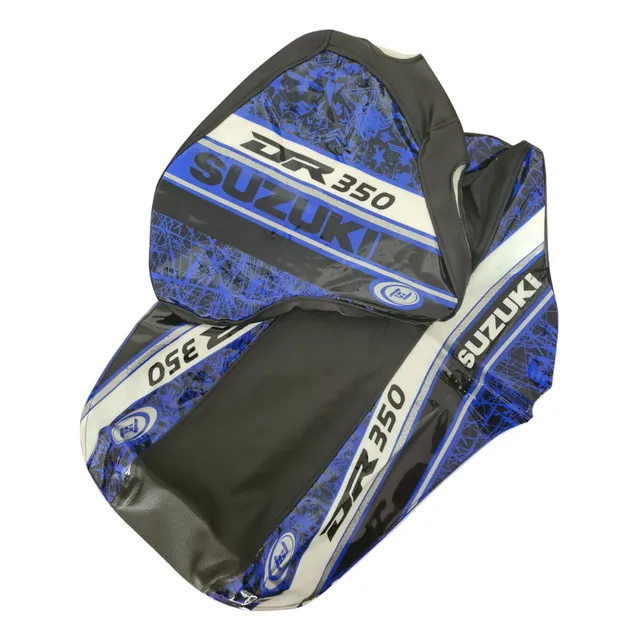 Kit Funda Asiento + Funda Tanque Suzuki Dr 350 Dr350 Azul