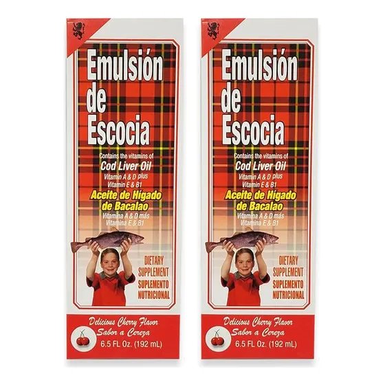 Suplemento Menper Emulsion De Escocia Cherry, 192 Ml, Hígado