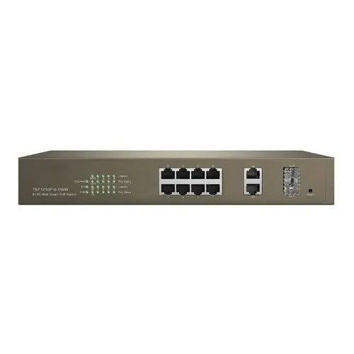 Switch Stc 8 Puertos Poe 10/100mbps + 2 Puertos Ethernet 