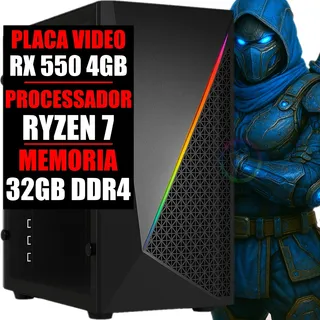 Pc Gamer Ddr4 Ryzen 7 / Rx 550 4gb Ddr5 / 32g Ram / Ssd 480g Pc Gamer Ddr4 Ryzen 7 / Rx 550 4gb Ddr5 / 32g Ram / Ssd 480g