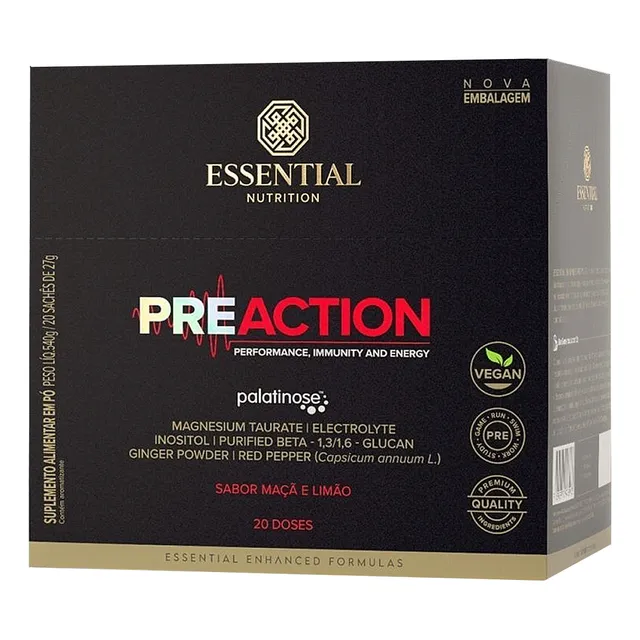Pre-action Energy Drink 27g (540g) 20 Sachês - Essential