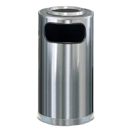 Papelera Con Cenicero En Acero Inoxidable Marca Rubbermaid