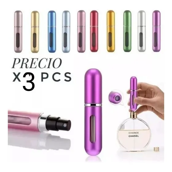 2 X Minibotella De Aluminio Rellenable ,perfume Mss