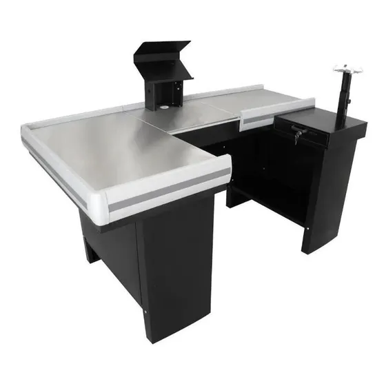 Check Out Leve De 1,80m Mesa Reta Com Kit Innal Cor Preto Perfil Cinza