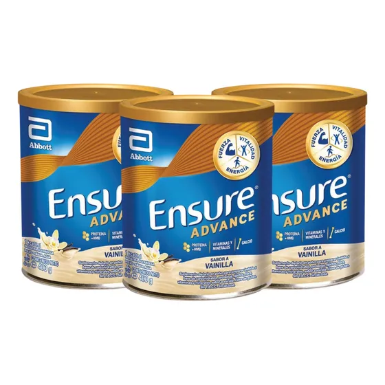 Ensure Advance Vainilla Abbott X 400 Gr Combo X 3 Unidades