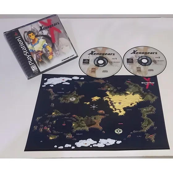 Xenogears Ps1 Completo Com Manual E Mapa Mídia Preta