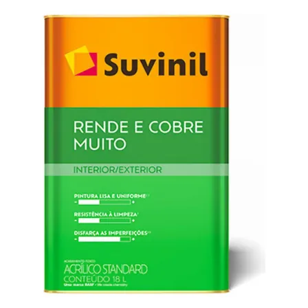 Tinta Acrílica Suvinil Algodão Egípcio Rende & Cobre Muito 18l Acabamento Fosco