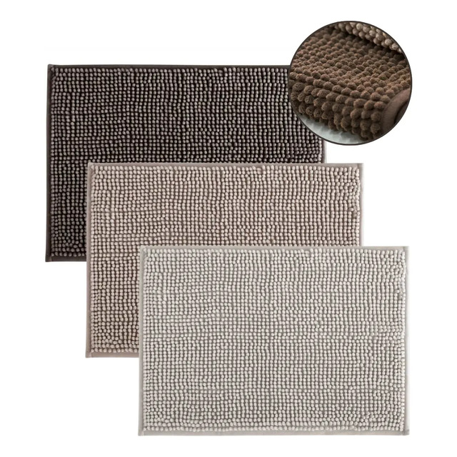Kit 3 Tapetes De Banheiro Microfibra Bolinha Antiderrepante Cor Sortido Kit 3 Tapetes De Banheiro Microfibra Bolinha Antiderrepante Cor Sortido