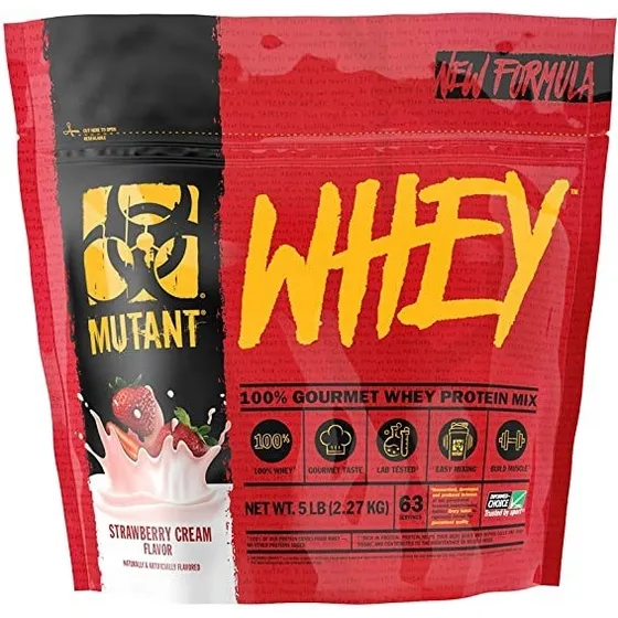 Proteina Mutant Whey 5 Lbs Sabor Triple Fresa