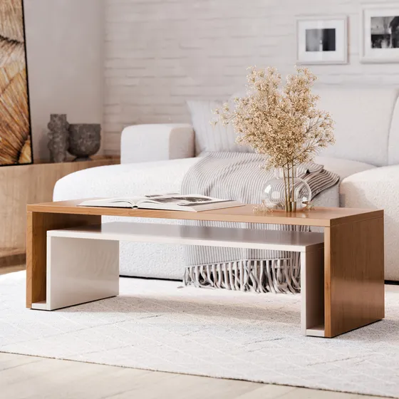 Mesa De Centro Linvitus Decorativa Para Sala E Recepção De Luxo