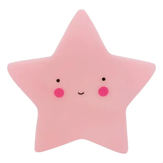 Abajur Luminária De Quarto Infantil Luz Led Estrela Pilha
