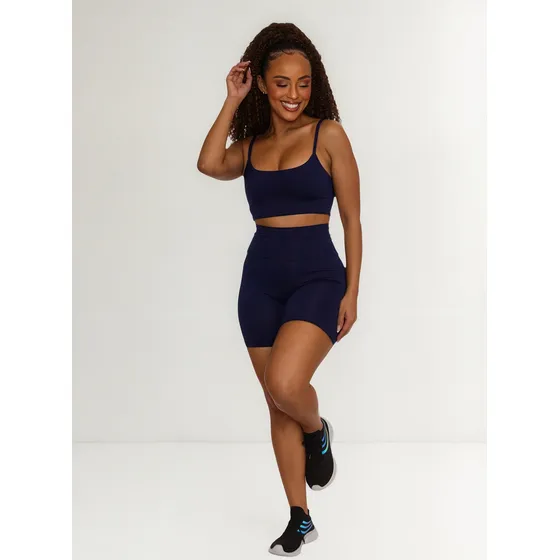Conjunto Short E Top Academia Cintura Alta Suplex
