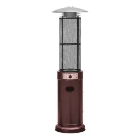 Estufa Patio Gas Tubo Vidrio Llama Exterior Terraza Umbrella Negro