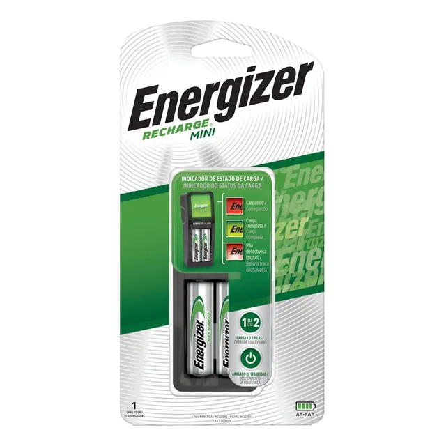 Cargador Energizer Mini Aa-aaa 2 Pilas Aa 1300mah Ch2pc4