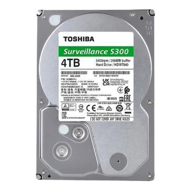 HD Toshiba Surveillance S300, 4 TB, 3.5 SATA, HDWT840UZSVA, color plateado