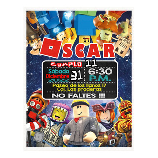 10 Invitaciones De Roblox 10 Invitaciones De Roblox