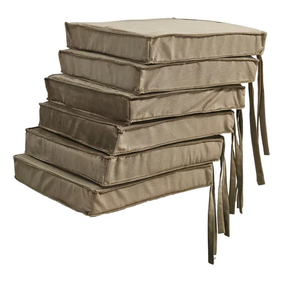 Almohadones Sillas 40x40x7cm En Pana O Chenille Anti Mancha