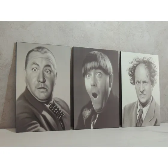 Cuadro Los 3 Chiflados Curly Larry Moe Three Stooges 27x42