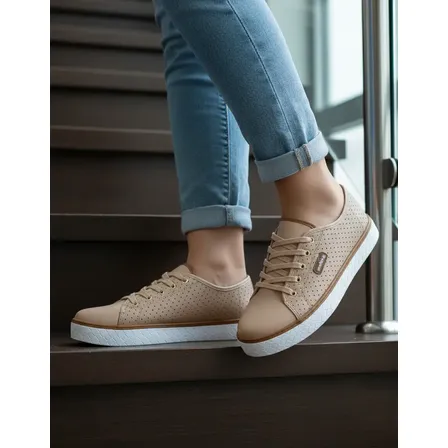 Tênis Moleca Feminino Nude Casual Leve E Confortável Origina