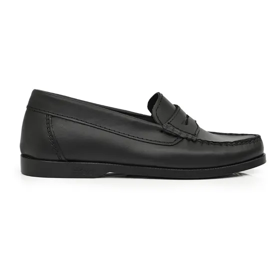 Zapato Colegial Cuero Mocasin Nautico Briganti Niño Niña