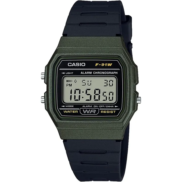 Reloj Casio F-91w Original Verde Militar Vintage 