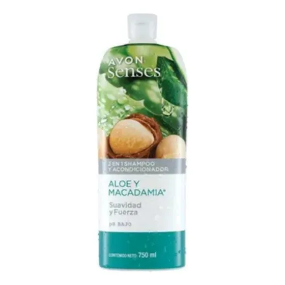 Shampoo Y Acondicionador 2 En 1 Avon Senses Aloe Y Macadamia