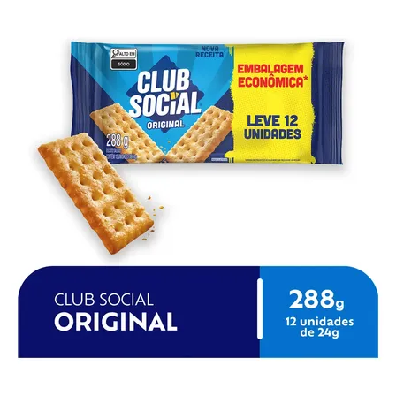 Biscoito Salgado Club Social Original - Embalagem Econômica 288g
