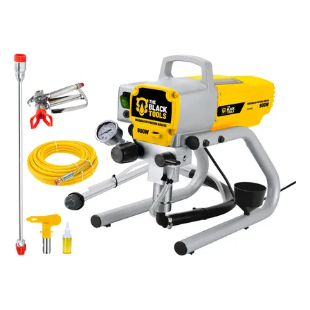 Máquina De Pintura Airless Elétrica 900 Watts 3.300 Psi - The Black Tools Tma900 Frequência 50 Hz/60 Hz 127v
