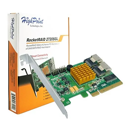Highpoint Rocketraid 2720sgl 8-port Sas De 6 Gb / S Pcie 2.0