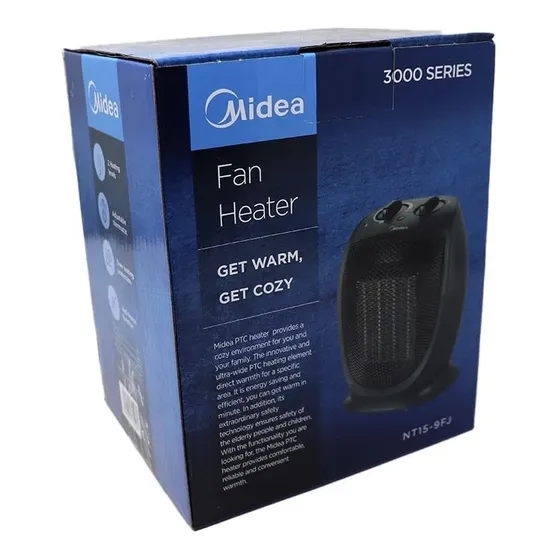 Calefactor De Ceramica Midea Color Negro