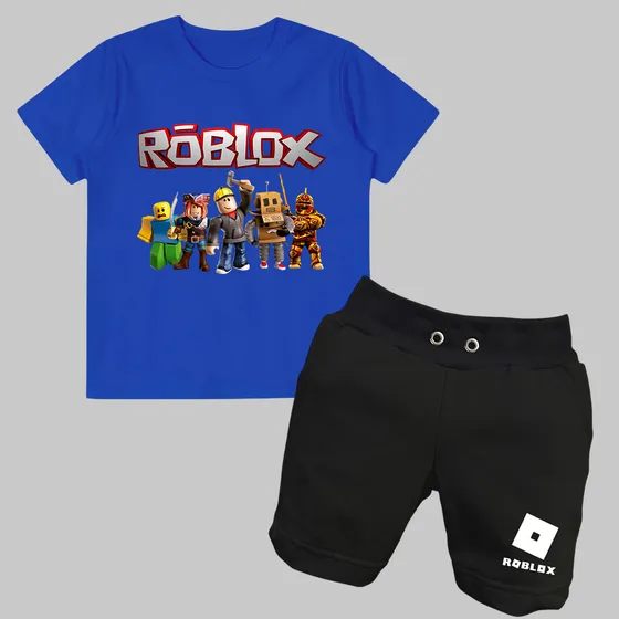 Conjunto Camiseta E Bermuda Roblox Infantil Juvenil 4 Ao 16