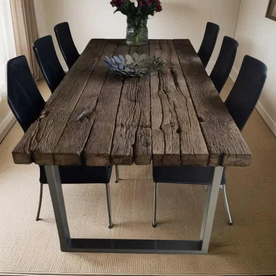Mesa Comedor Bohemian En Roble De Demolicion -