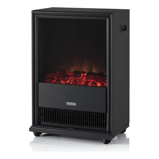 Chimenea Electrica Thomas Th-fp70 Termostato Color Negro