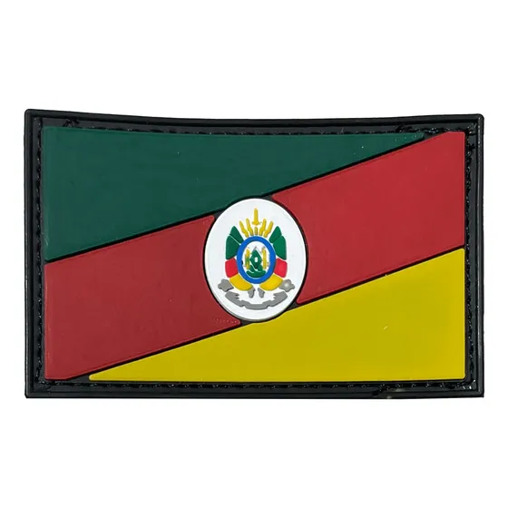 Patch Emborrachado Rio Grande Do Sul Colorido C/velcro®