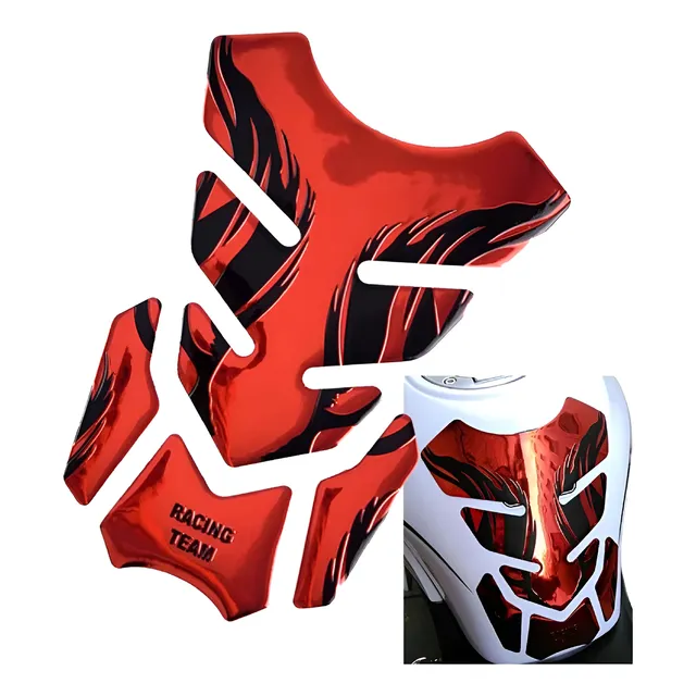 Protector Tanque Pvc 3d Flame Color Brillante