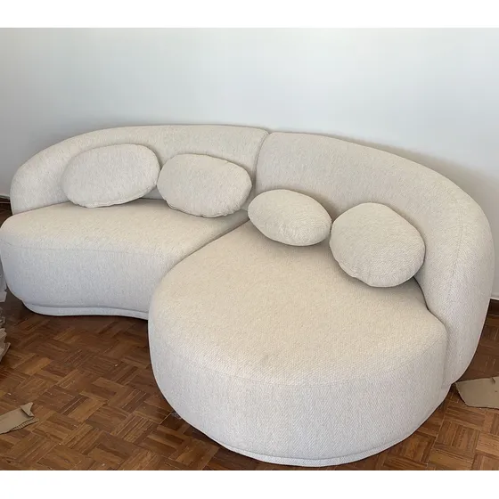 Sillón Tres Cuerpos Curvo  Chaise Lounge - Divino