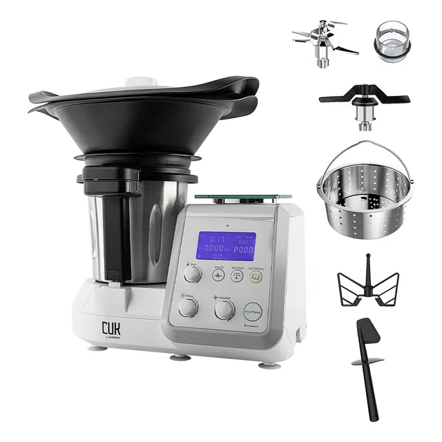 Robot Cocina Gadnic 12 Velocidades + 100 Recetas Automáticas Color Plateado