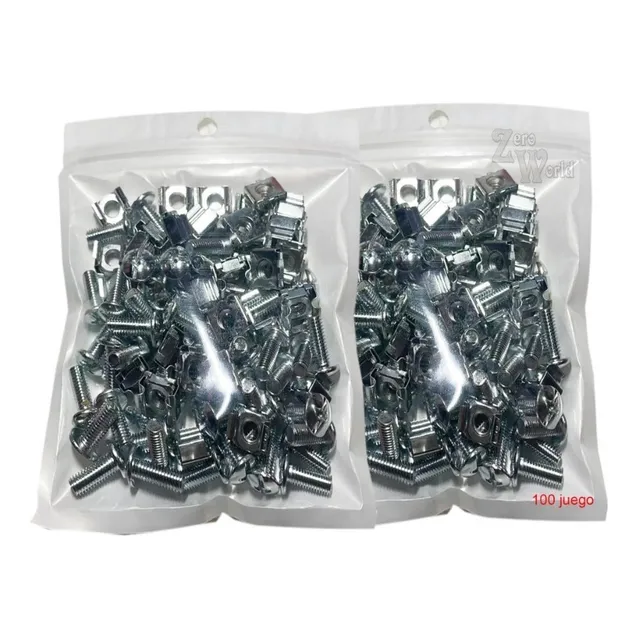 100 Juego Tornillos C Tuercas Intellinet Para Rack/gabinete